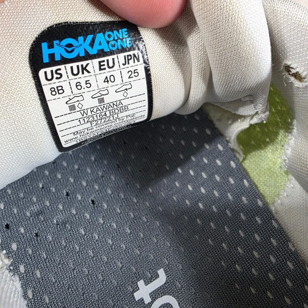 Hoka Kawana Womens 8B Running Shoes Blanc De Blanc Blue Fog 1123164 BDBB Sneaker
